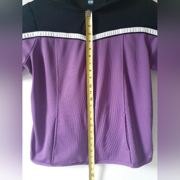 SJB Active women's purple/black long sleeve zip-up hoodie size XL - Picture 8 of 8
